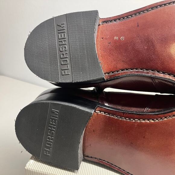 Florsheim Essex Moc Toe Zipper BEATLES Boot VINTAGE Black Cherry Mens Size 10 - Picture 10 of 15